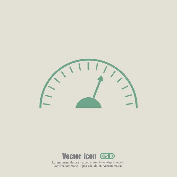 Car speedometer icon — Stock Vector