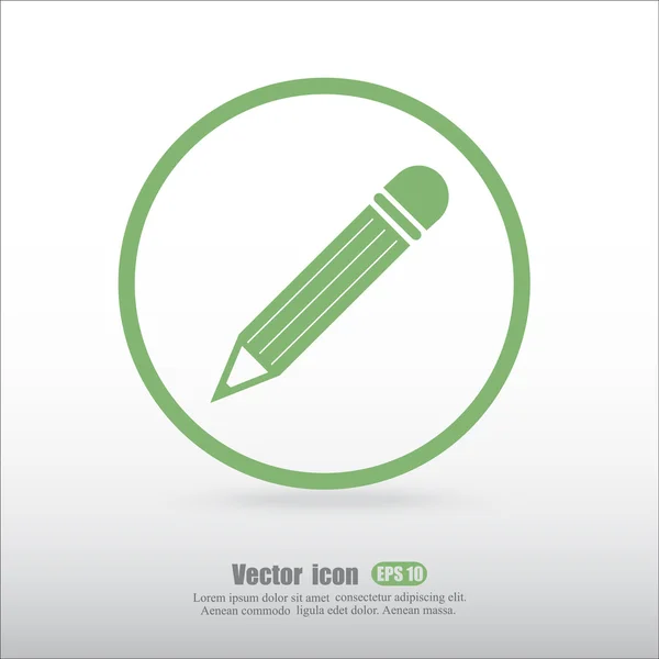 Penna med gummi-ikonen — Stock vektor