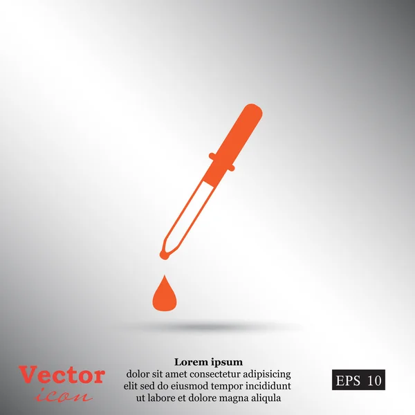 Icono gotero médico — Vector de stock