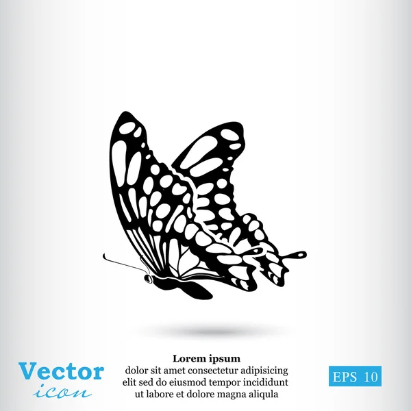 Collection icône papillon — Image vectorielle