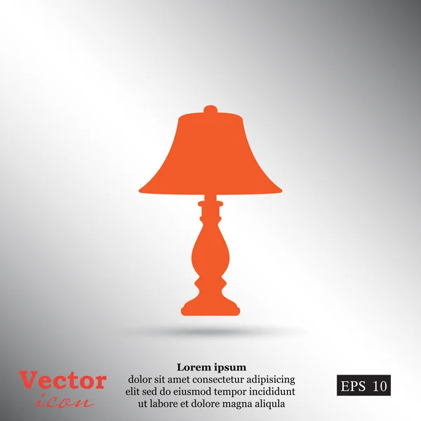 Icono de lámpara de mesa — Vector de stock