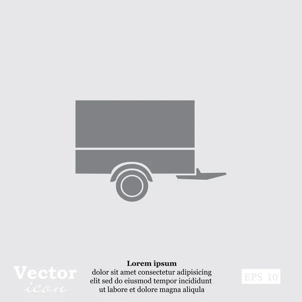 Car trailer icon — Stock Vector