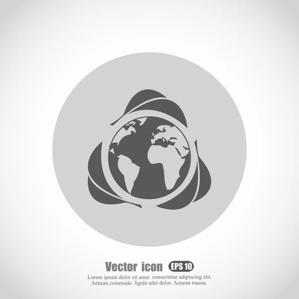 Icono Tierra Verde — Vector de stock