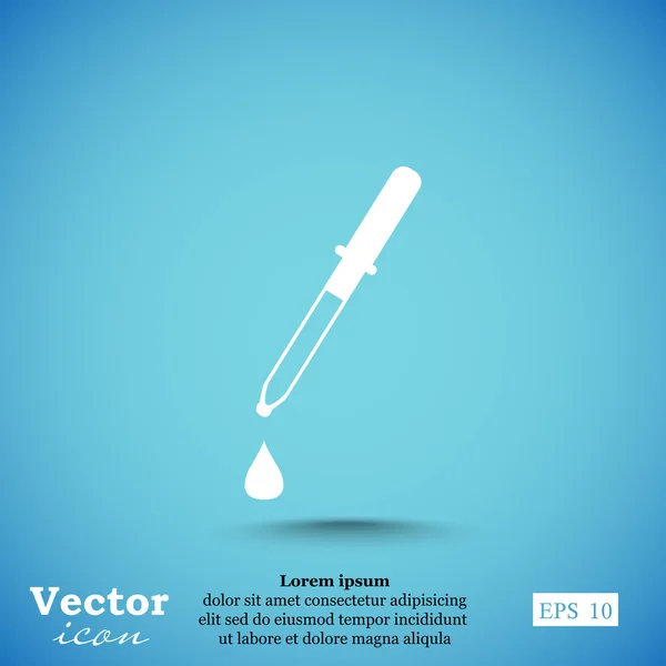 Icono gotero médico — Vector de stock