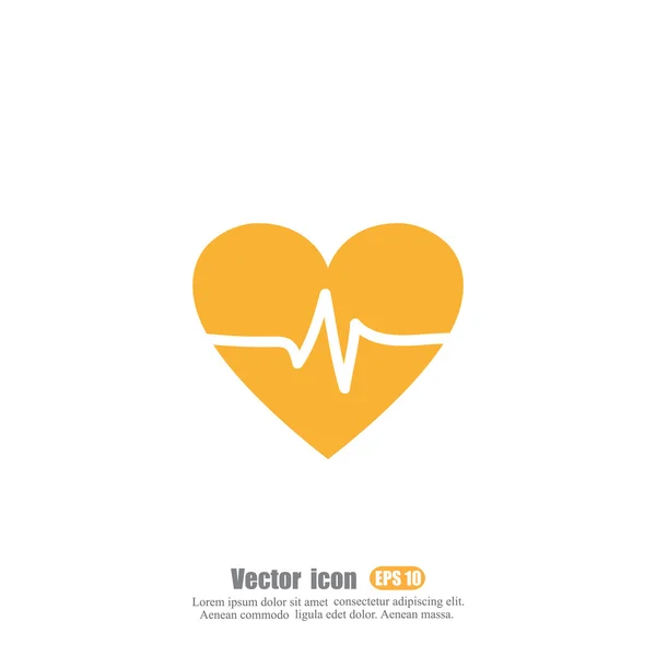 Heart cardiogram icon — Stock Vector