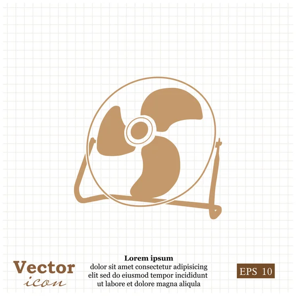 Icono del ventilador eléctrico — Vector de stock