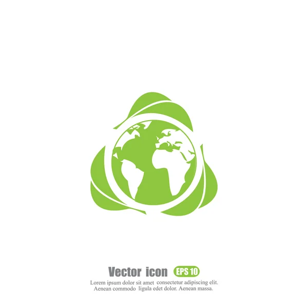 Symbol für grüne Erde — Stockvektor