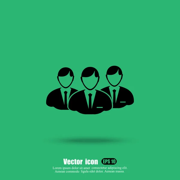 Icono del equipo empresarial — Vector de stock