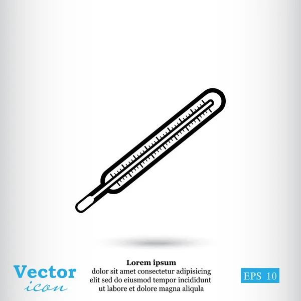 Icono del termómetro de vidrio — Vector de stock