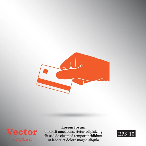 Kézjelre hitelkártya — Stock Vector
