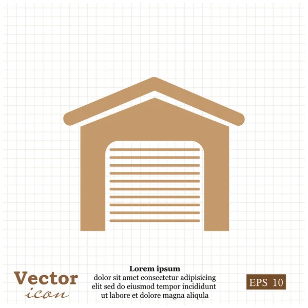 Garaje para el icono del automóvil — Vector de stock