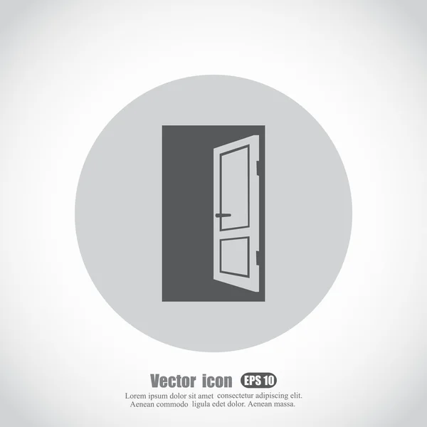 Значок открытой двери — стоковый вектор