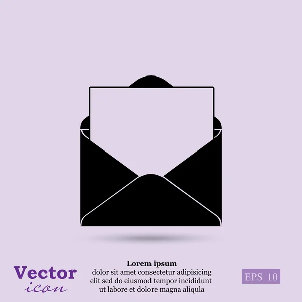 Иконка открытого конверта — стоковый вектор