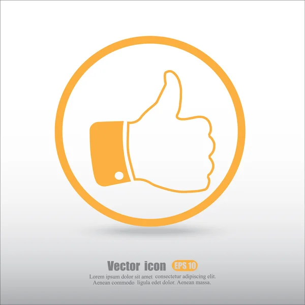 Hand showing thumb up icon — Stock Vector