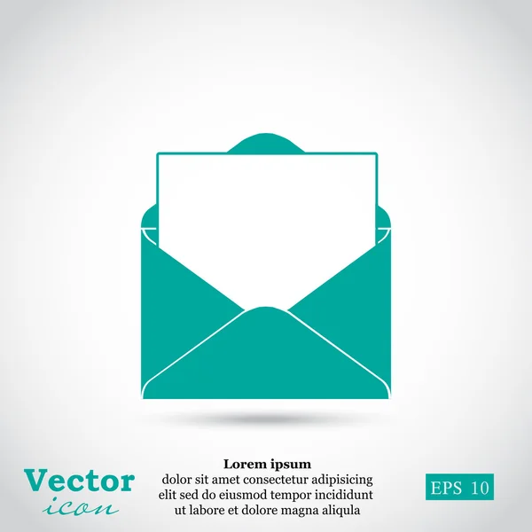 Иконка открытого конверта — стоковый вектор