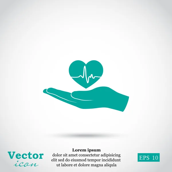 Icône cardiogramme cardiaque — Image vectorielle