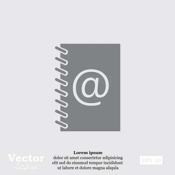 Address book icon — Stock Vector