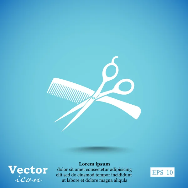 Peluquería, icono de peluquería — Vector de stock