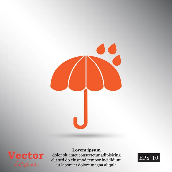 Icono de paraguas abierto — Vector de stock