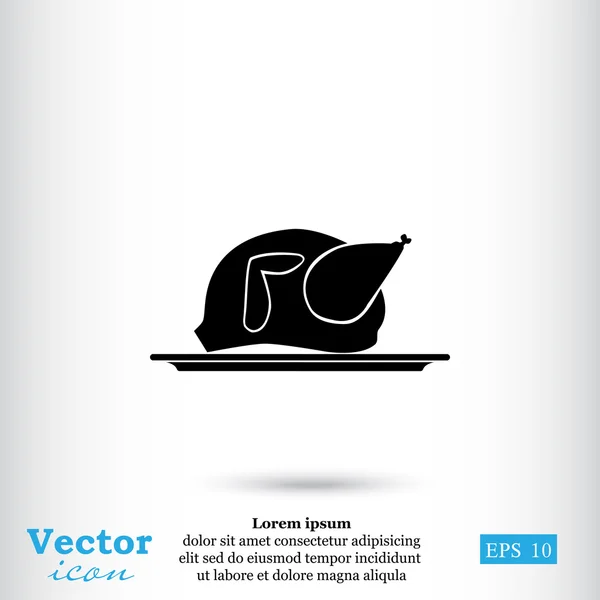 Icône de carcasse de poulet — Image vectorielle