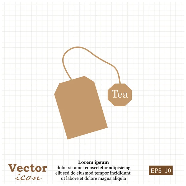 Icono de la bolsa de té — Vector de stock