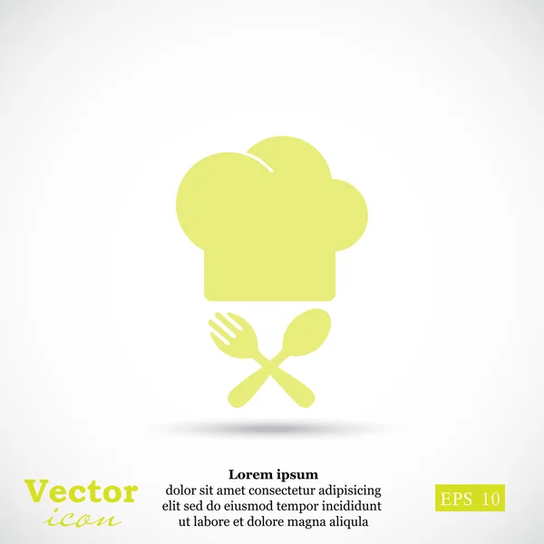 Icono del sombrero del chef — Vector de stock