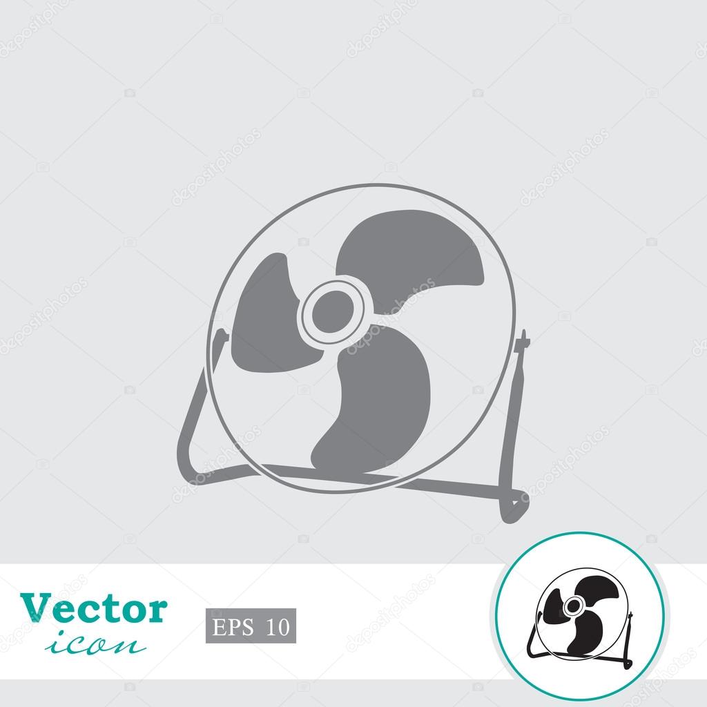 Electric ventilator icon, fan or propeller sign