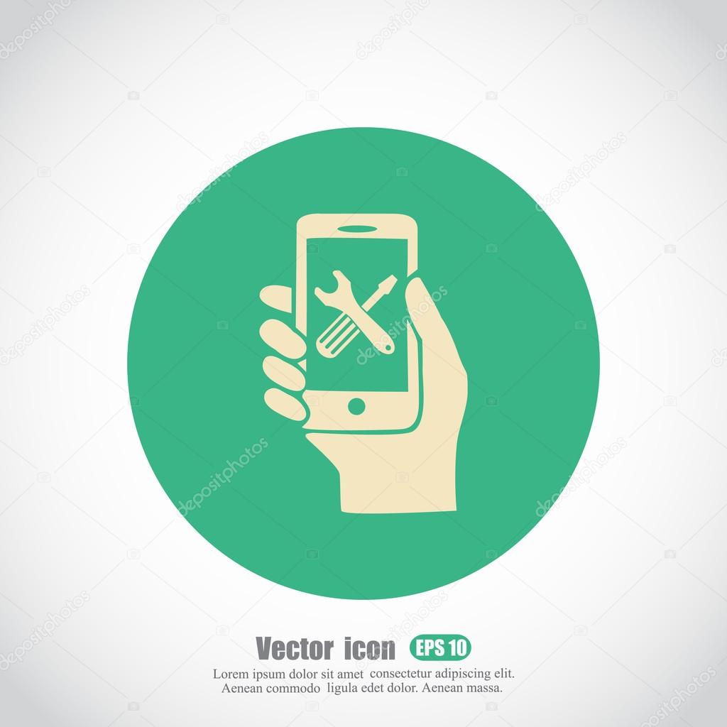 Phone repair and accessories icon
