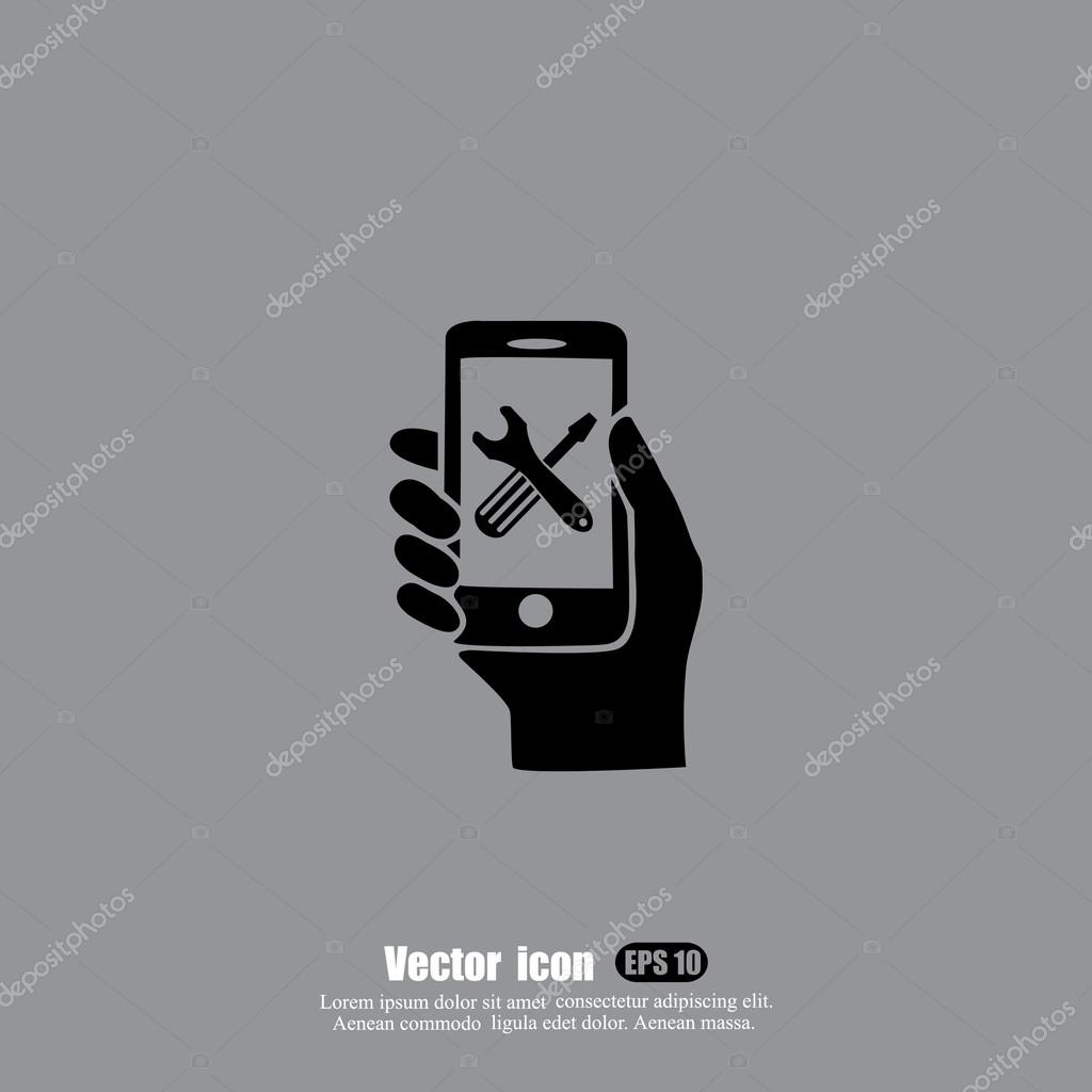 Phone repair and accessories icon