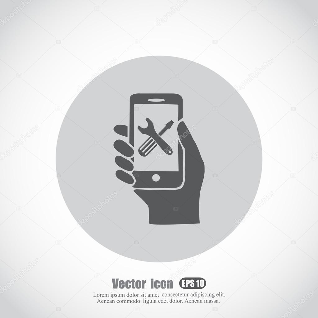 Phone repair and accessories icon
