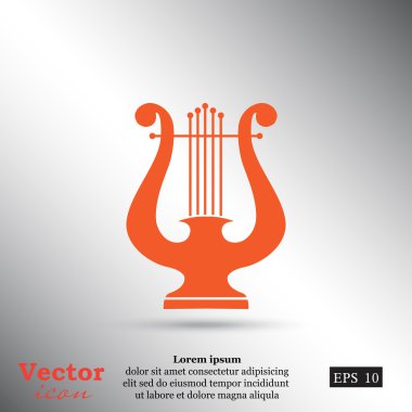 greek harp icon clipart