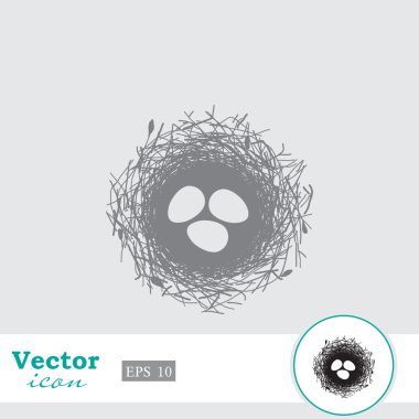 straw nest icon clipart