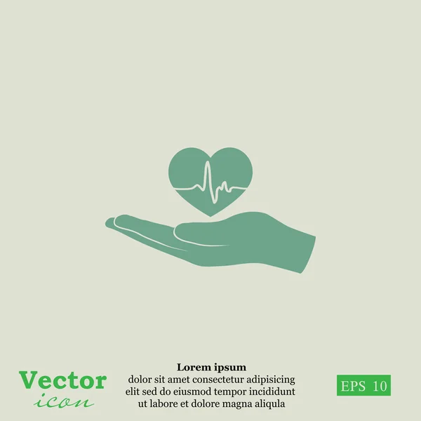 Icône cardiogramme cardiaque — Image vectorielle