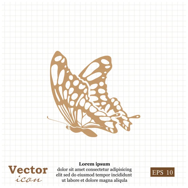 Coleção ícone borboleta — Vetor de Stock