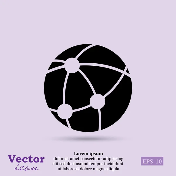 Pictografía del icono del globo — Vector de stock