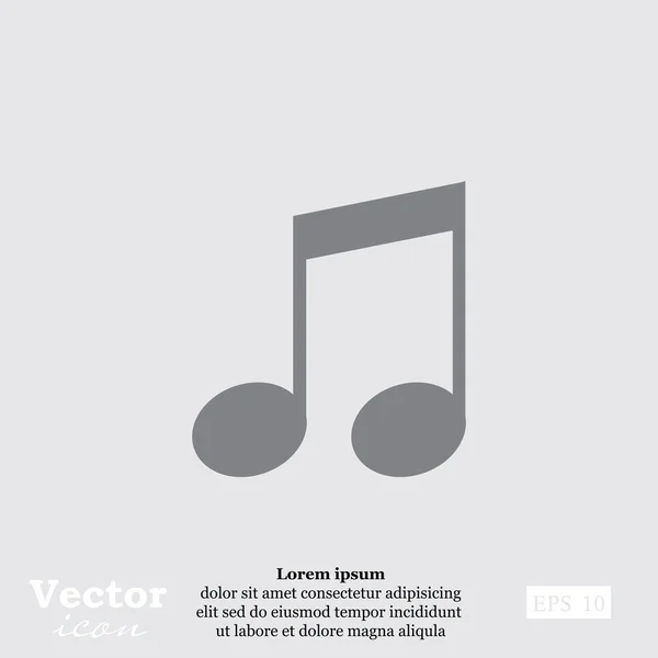 Música notas icono — Vector de stock