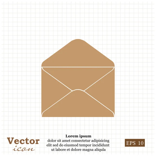 Symbol für geöffneten Umschlag — Stockvektor