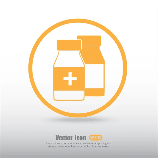 Orvostudomány palackok ikon — Stock Vector