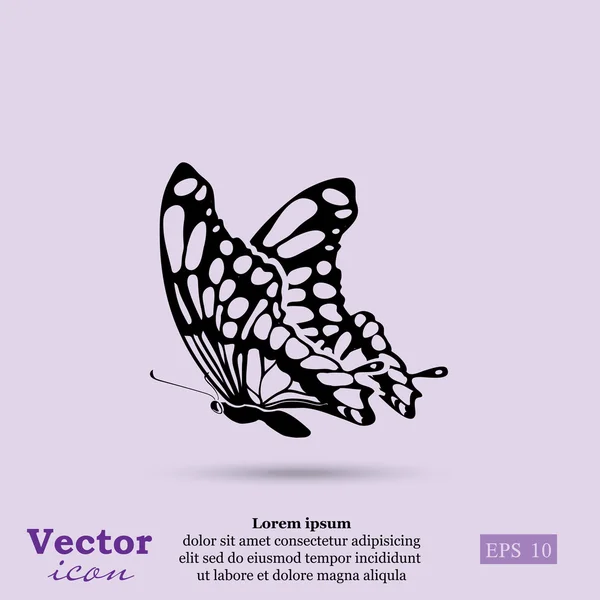 Collectie vlinder pictogram — Stockvector