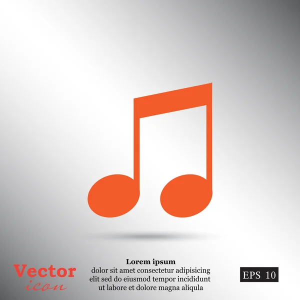 Música notas icono — Vector de stock