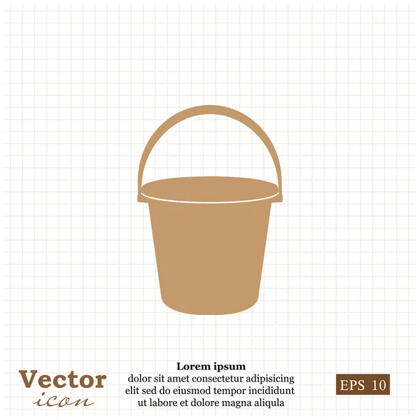 Icono de cubo de agua — Vector de stock