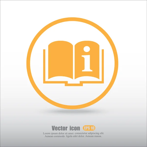 Informatie boek icoon — Stockvector