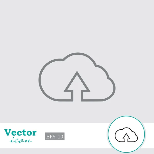 Nahrát ikonu mrak — Stockový vektor