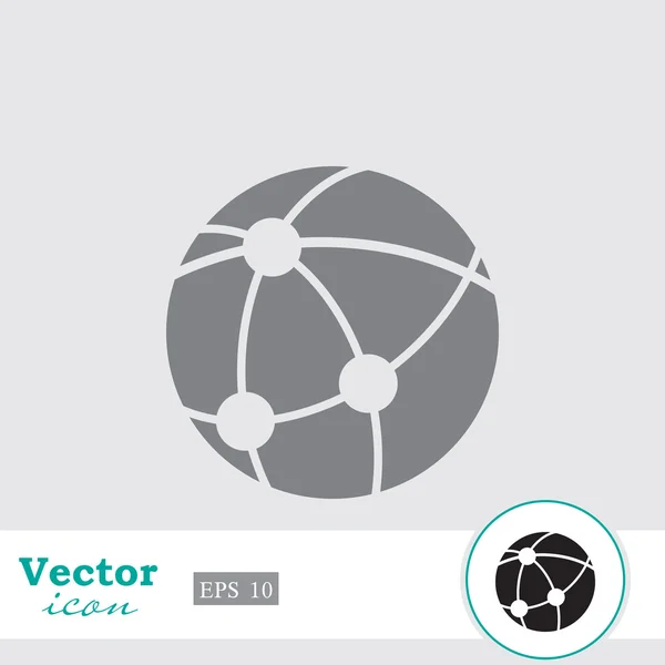 Pictograph av klot ikonen — Stock vektor