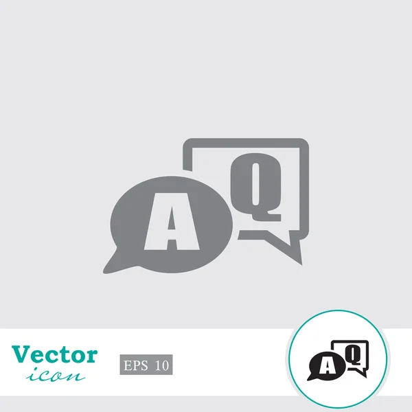 Fråga svar ikonen — Stock vektor