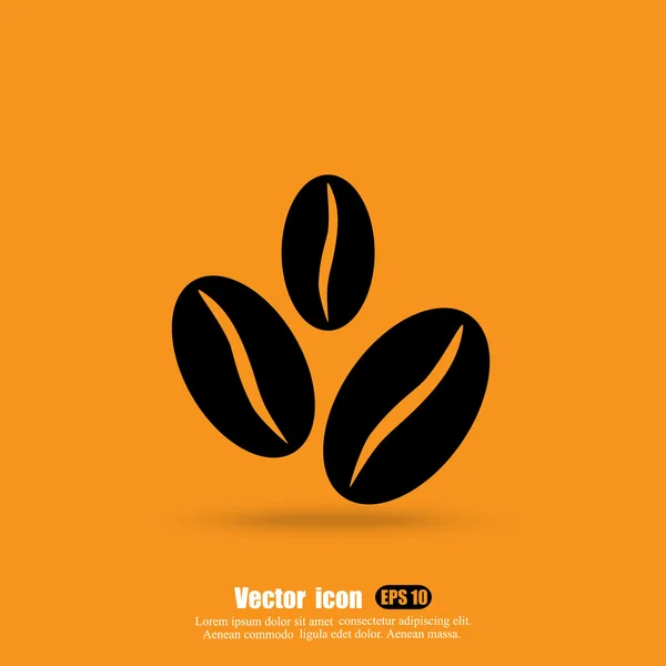 Kaffebönor ikon — Stock vektor