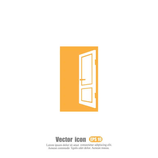 Opened door icon — Stock Vector