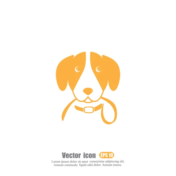 Icône tête de chien — Image vectorielle
