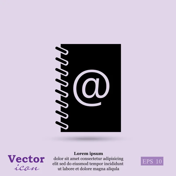 Address book icon — Stock Vector