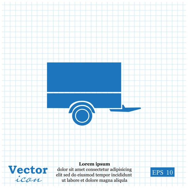 Carro reboque ícone — Vetor de Stock